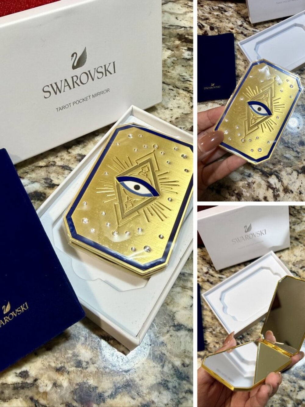 Swarovski Tarot Pocket Mirror Evil Eye